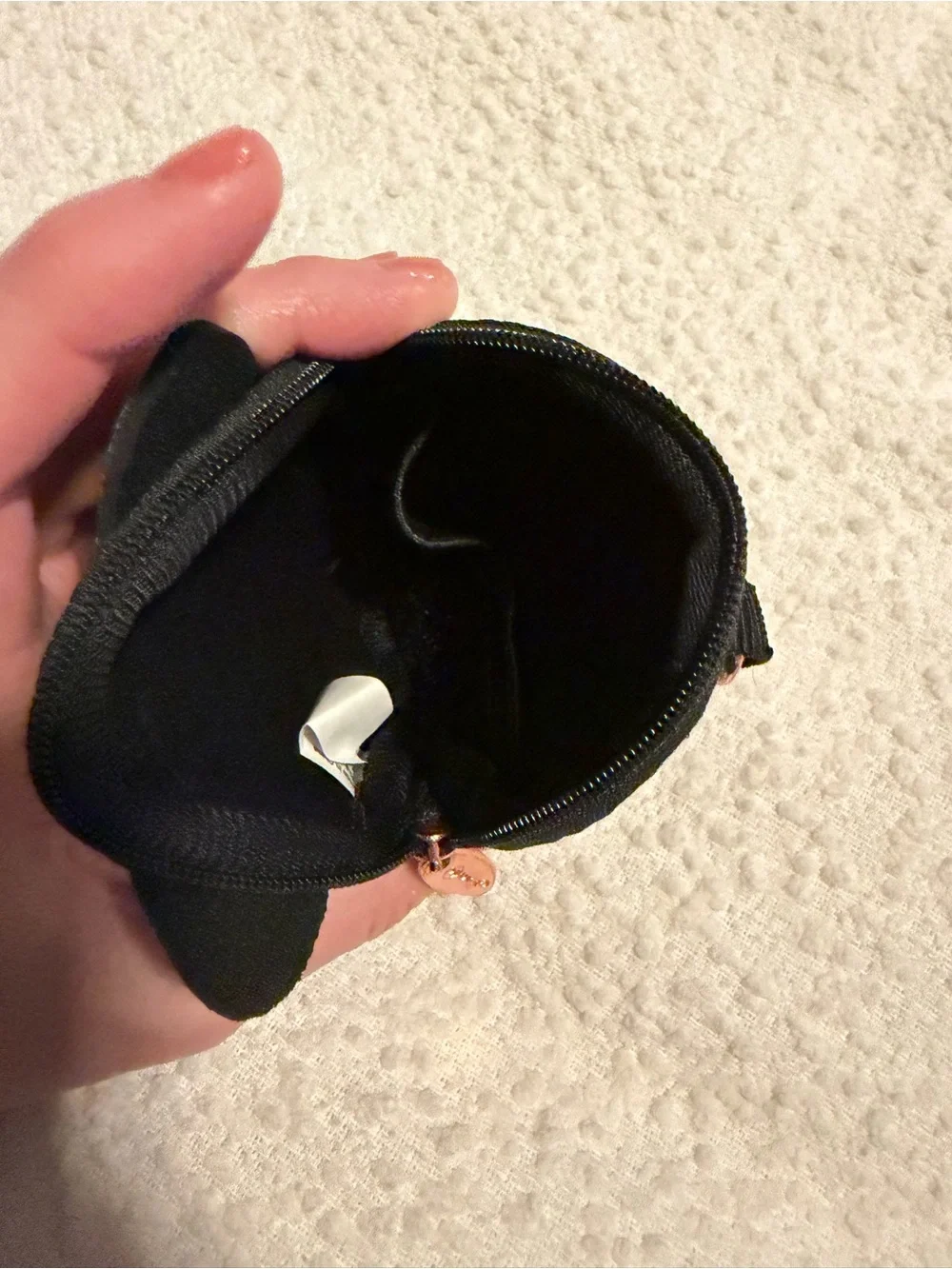 Cat Face Coin Pouch Keychain - Black (Unknown Brand)